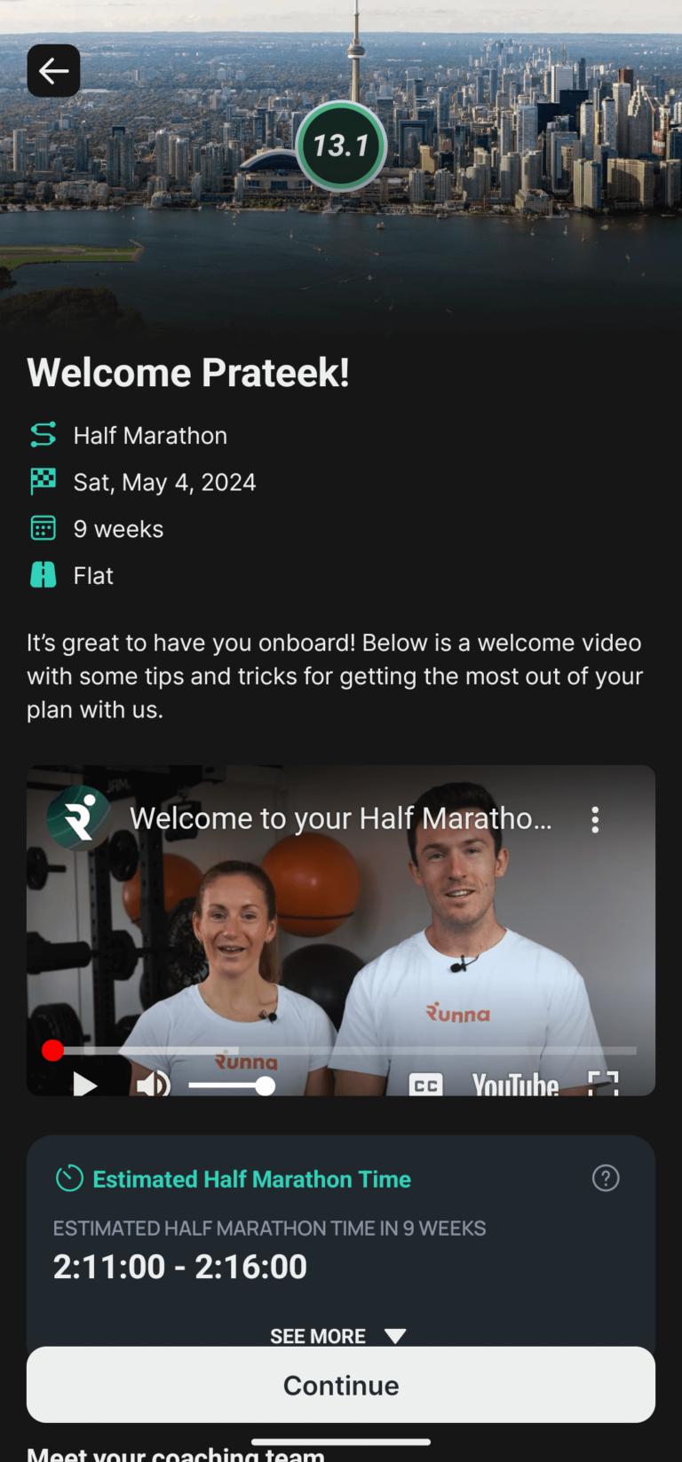 Runna coaching app for runners